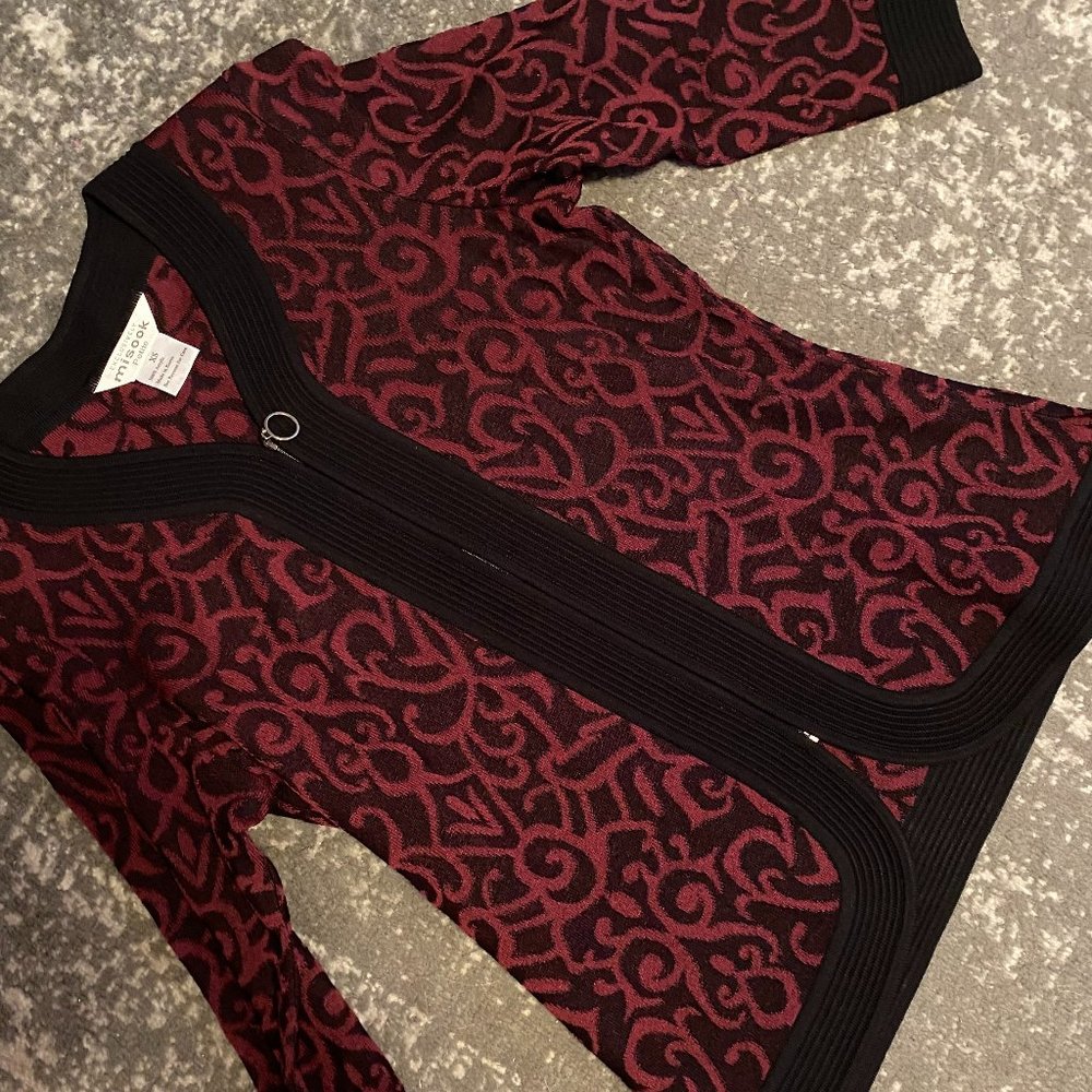 Unique Designer Misook Black and Red jacket